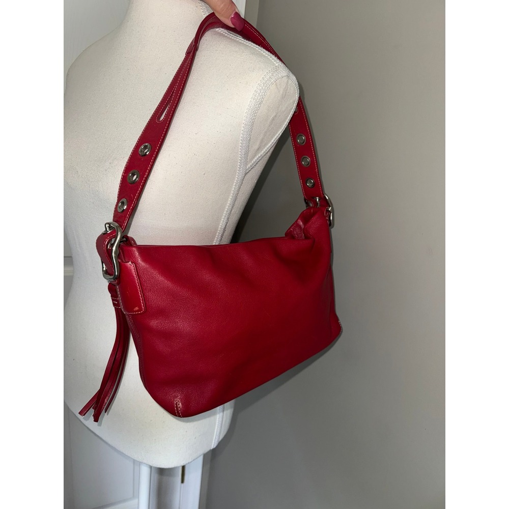 Vintage RARE Coach Legacy East West Hobo Shoulder Bag 1417 Y2K Tomato Girl